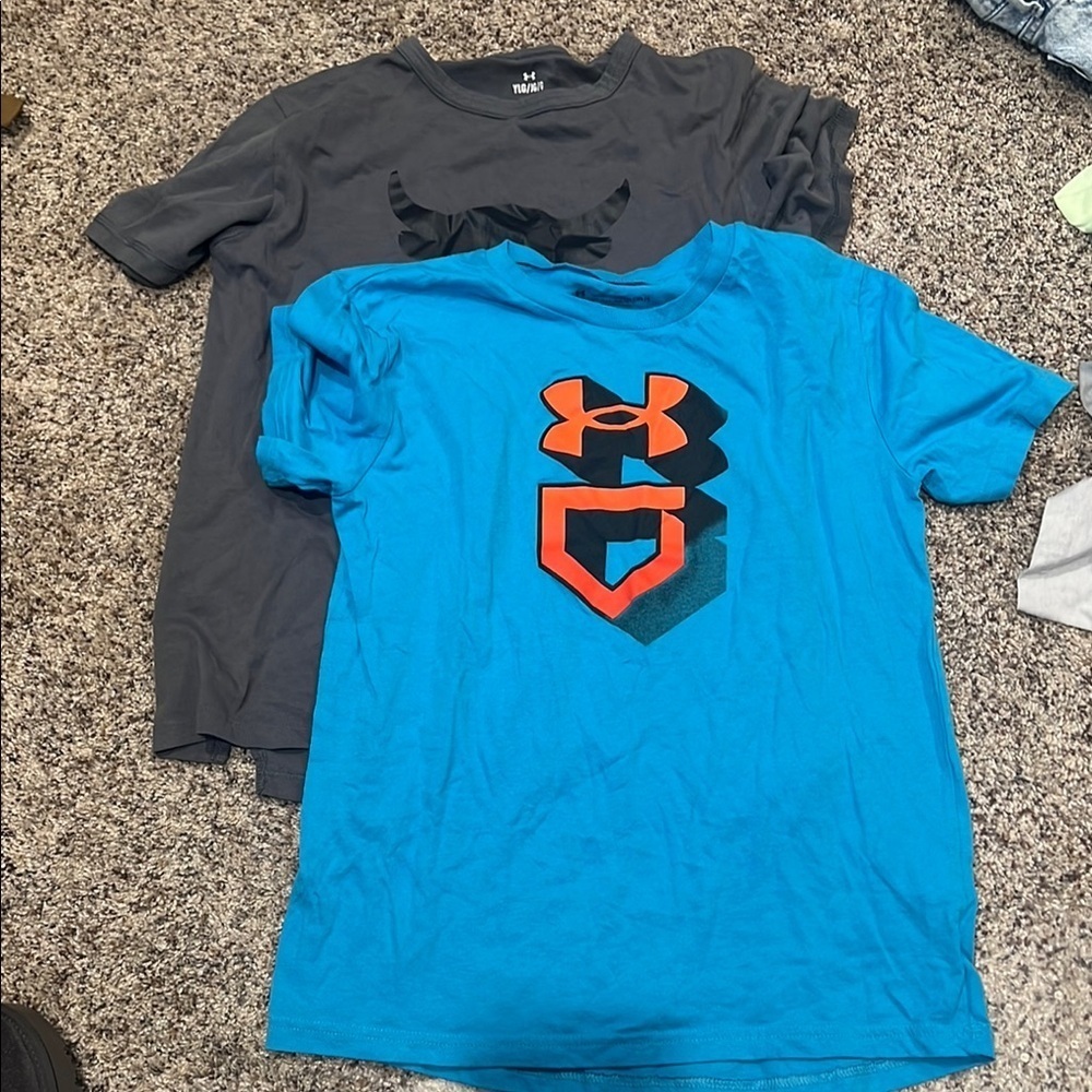 Under Armour Graphic Tees - Blue and Gray